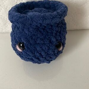 Hand crocheted blueberry plush